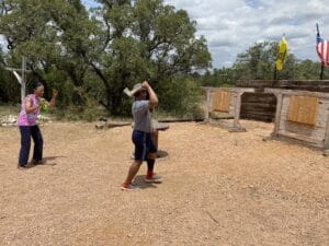 axe throwing on ranch